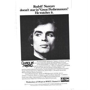 Rudolph Nureyev Ballet Dance in America Television 1970s Vintage Print Ad 9 in